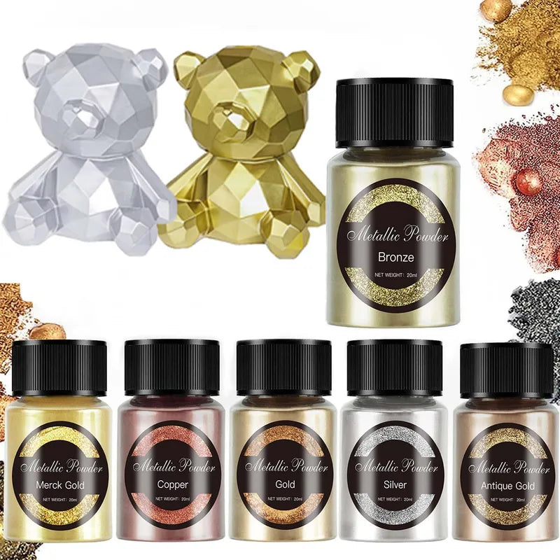 20ml Metallic UV Resin Pigment for Jewelry Crafting - Gold Pearlescent Colorant