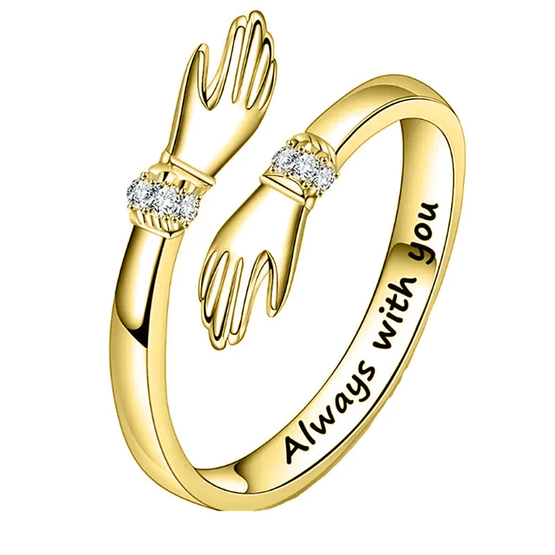 Adjustable Silver & Gold Rings for Women - Creative Jewelry Accessory