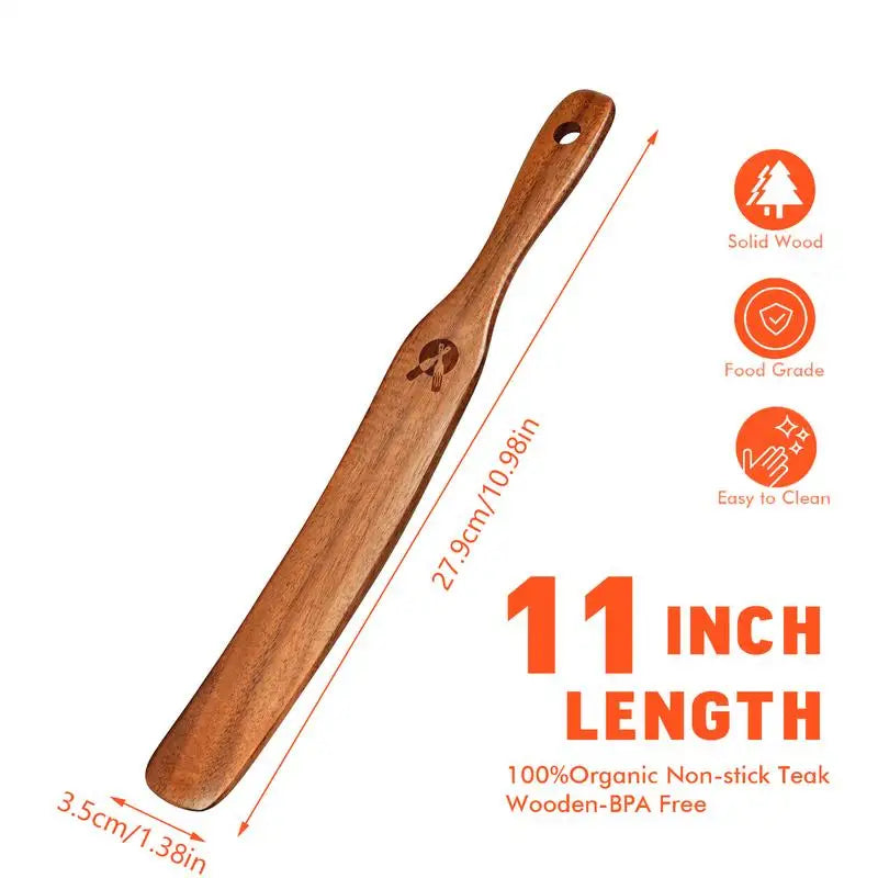 Wooden Sourdough Starter Mixer Stirring Spatula Kitchen Utensil - Eco-Friendly