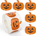 Halloween Pumpkin Stickers Set - 100-500pcs Round Gift Wrap Labels