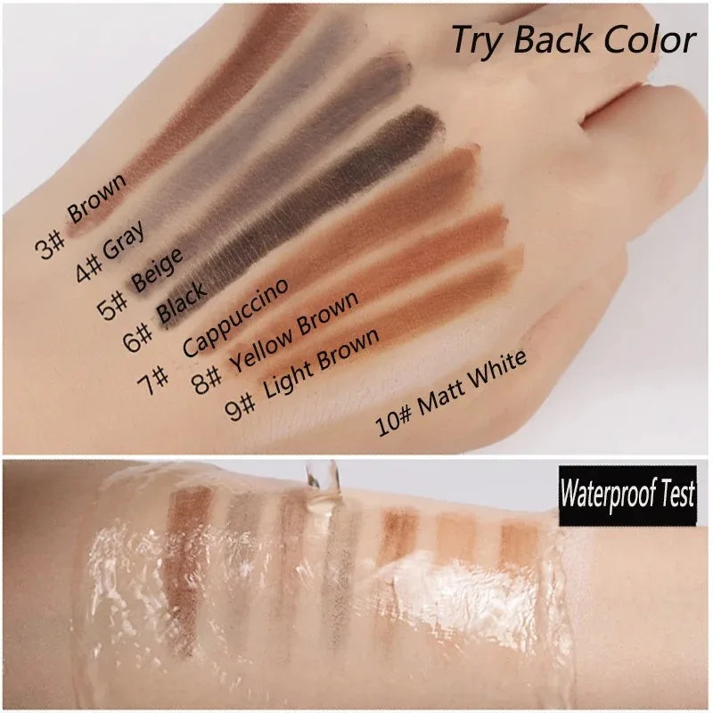 Waterproof Microblading Eyebrow Pencil Set - Long-lasting, Natural Finish, Multiple Colors