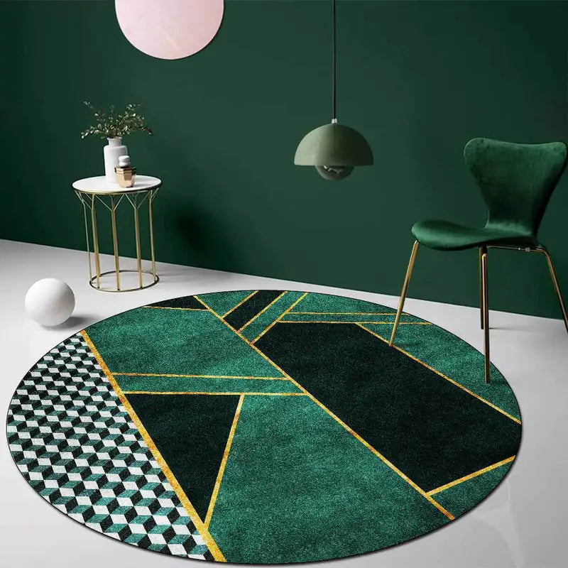Luxury Round Area Rugs for Bedroom & Living Room - Soft, Water-Absorbent Carpets