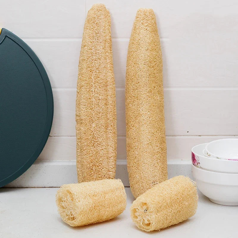 Natural Loofah Exfoliating Body Sponge with Rope for Skin Care Spa Shower