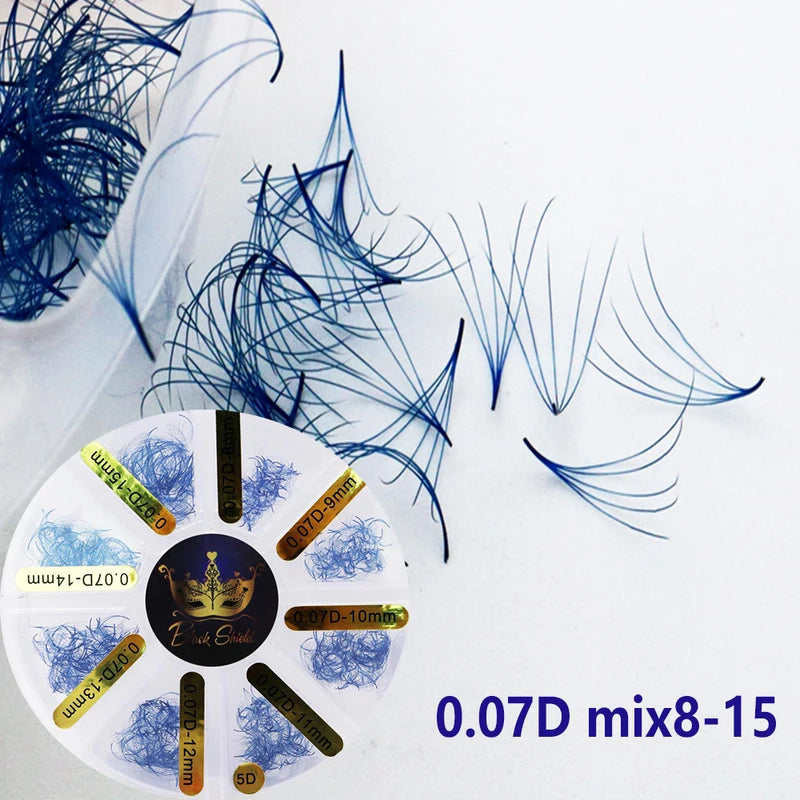 Colorful Premade Volume False Eyelash Extensions 5D Faux Mink Fans for Professional & Beginner Use