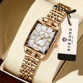 Women's Waterproof Quartz Wristwatch with Auto Date - Luxury Zircon Dial