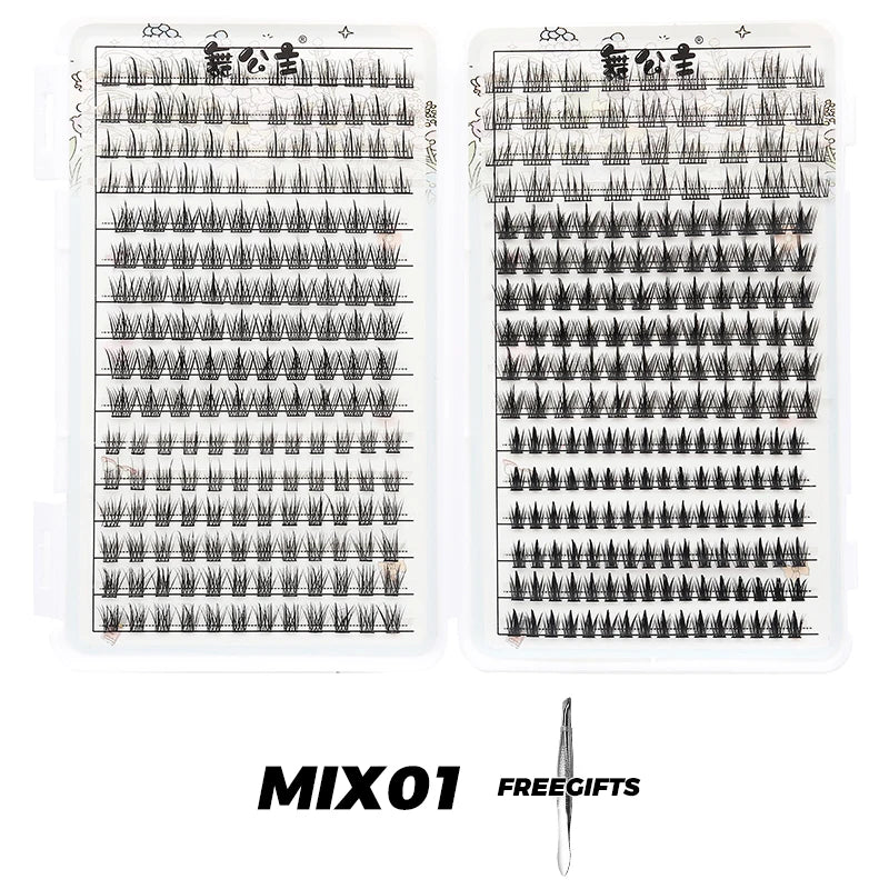 False Eyelash Book Clusters Extensions Kit - Multiple Colors for DIY Eyelash Enhancement