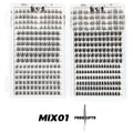 Individual False Eyelash Clusters Book Kit for DIY Extensions, Natural Look