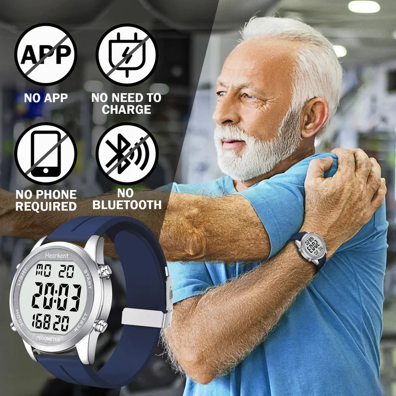 Digital Pedometer Sport Watch with Calories Step Counter Waterproof Fitness Tracker