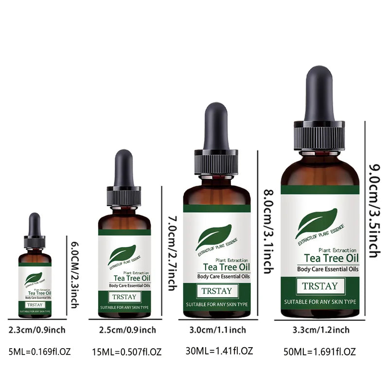 Natural Tea Tree Oil for Skin Care and Massage - Moisturizing Aromatherapy Essential Oil