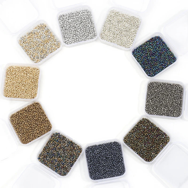 Czech Glass Seed Charms Beads for Jewelry Making DIY Craft Supplies - 2000+ pcs