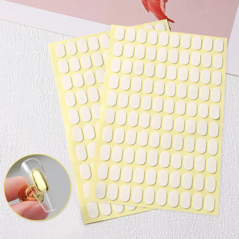 Double-Sided Nail Art Adhesive Tape - Ultra-Thin Jelly Glue for False Nails
