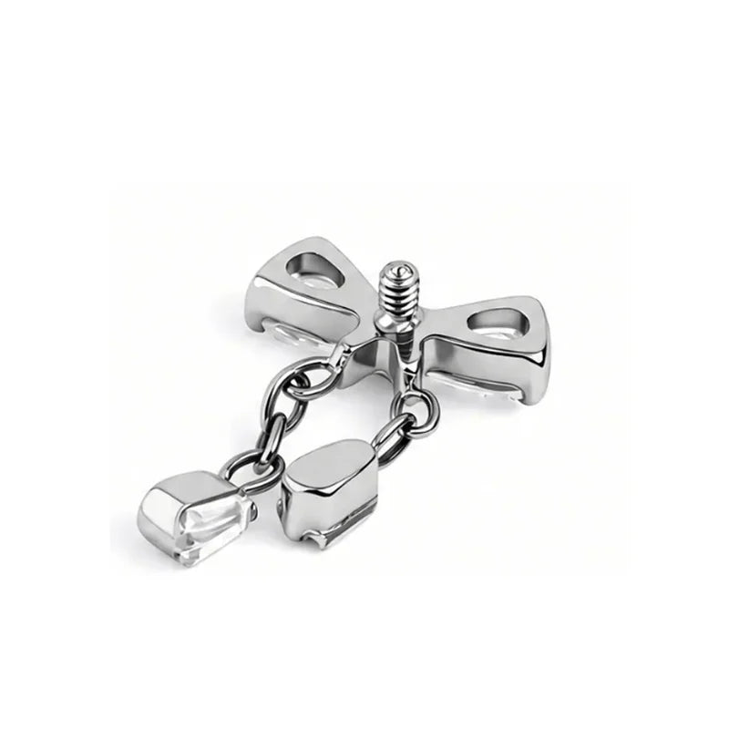 Titanium Body Piercing Chain Pendant Cartilage Earrings - 16G 18G Jewelry