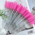 Disposable Makeup Brushes Set - 50 Pack Eyelash & Eyebrow Applicators with Diamond Handles