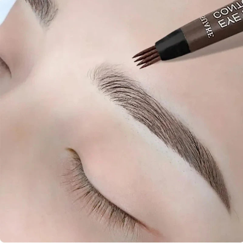 Waterproof Microblade Eyebrow Pencil - Long Lasting Liquid Makeup for Women