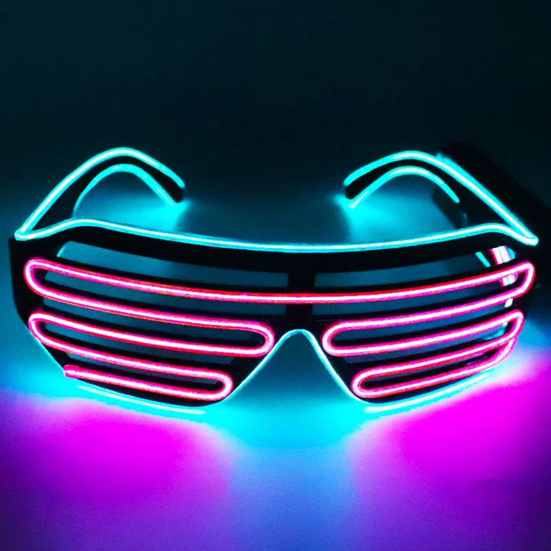 Wireless LED Glow-in-the-Dark Glasses for Parties Halloween Christmas Carnival