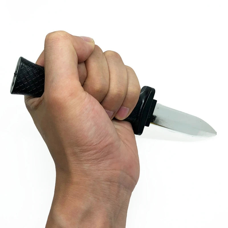 Retractable Toy Dagger Trick Prop for Pranks and Play - Sliding Leaf Design