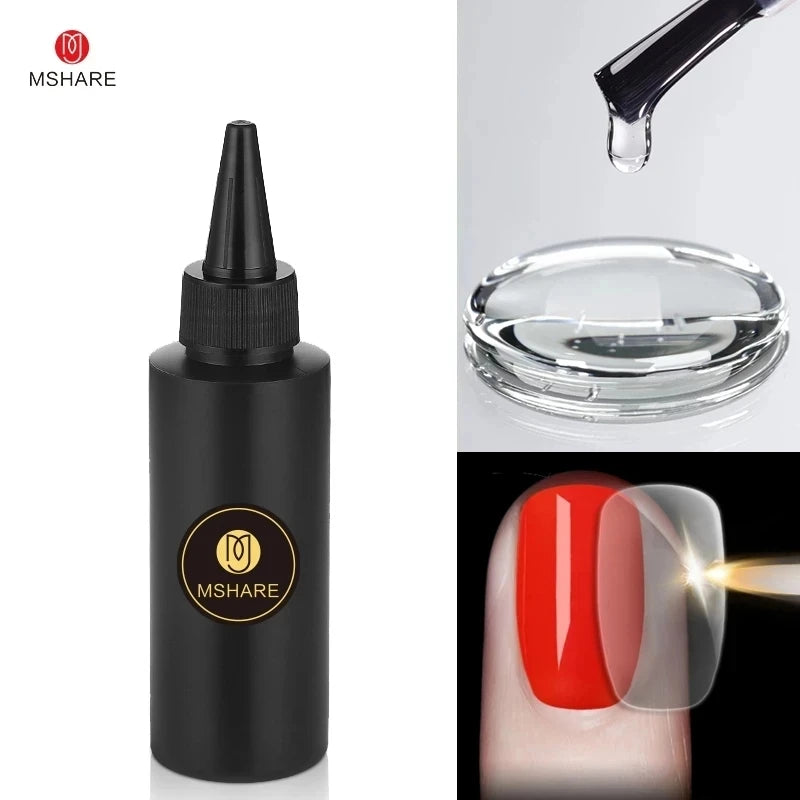 High Shine No Wipe Gel Top Coat for Extended Nail Polish Durability - 100ml