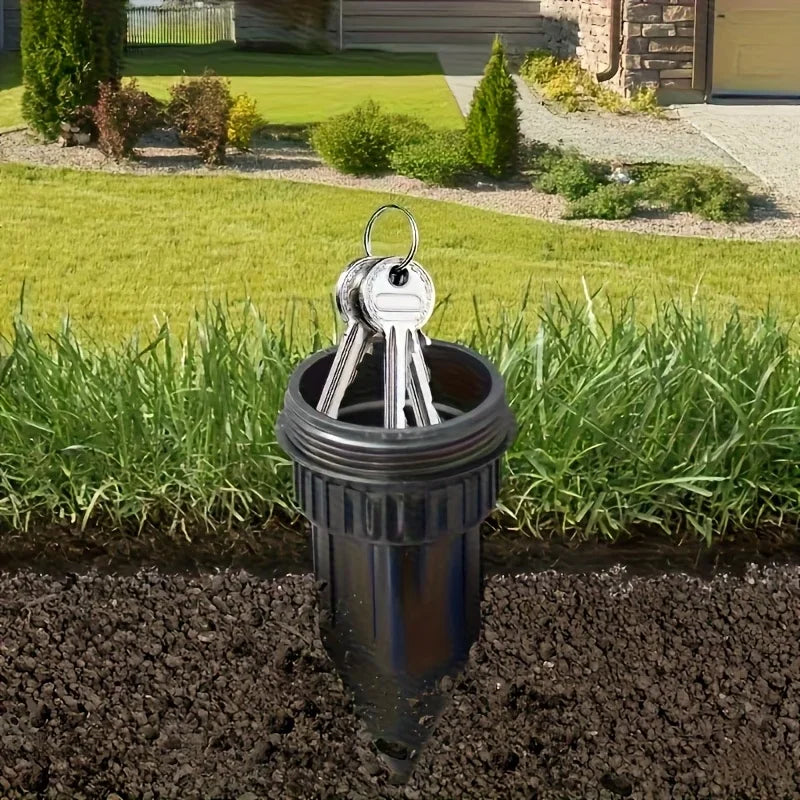 Waterproof Hidden Key Hider in Fake Sprinkler - Rustproof Underground Secret Storage