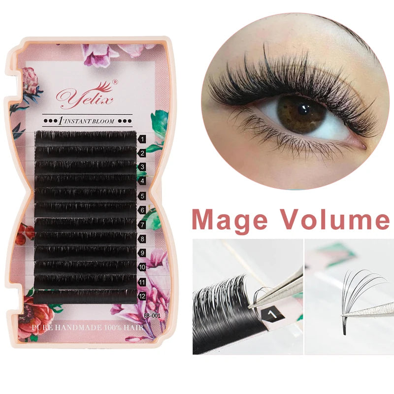 Mega Volume Eyelash Extensions - Natural Look, Easy Fan Application