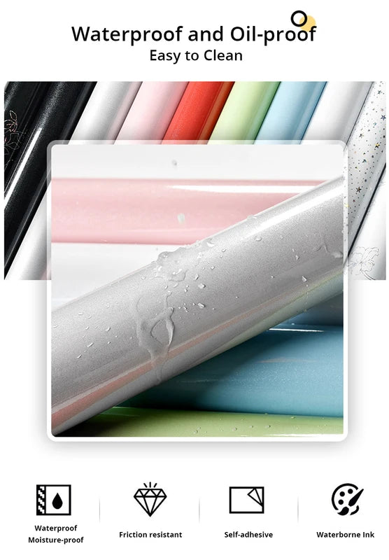 Pearl White Self-Adhesive Wallpaper for Walls and Furniture - Waterproof Decor Film