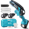 Cordless Mini Chainsaw 6-inch Electric Tree Pruner for Wood Cutting and Trimming
