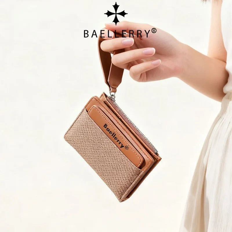 Zipper Wallet for Women - Multi-Slot Bifold Coin & Card Purse - Short Wallet