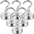 Heavy Duty Magnetic Hook Set - 150 LB Neodymium Magnetic Hangers for Steel Surfaces