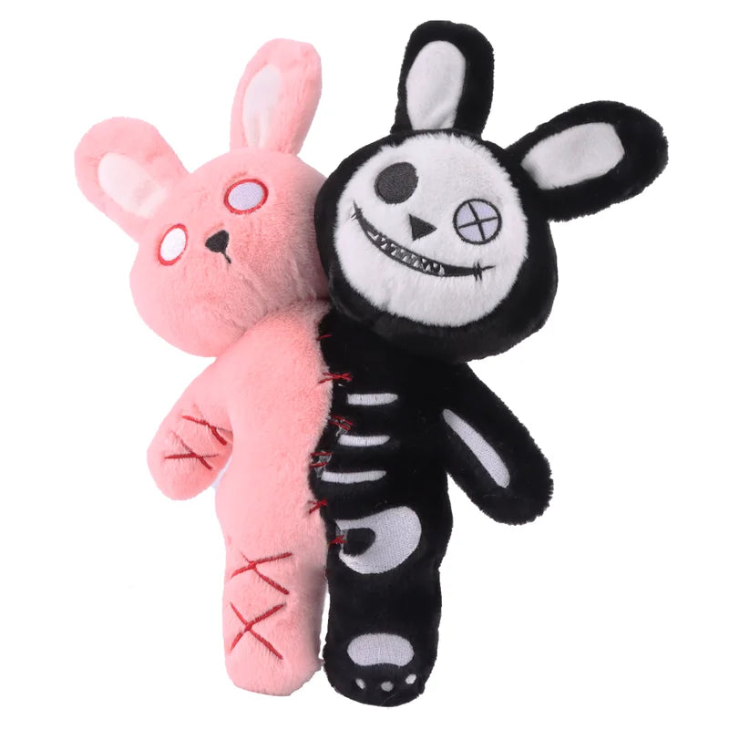Halloween Plush Skull Rabbit Toy Double-Headed Grimace Holiday Gift for Children