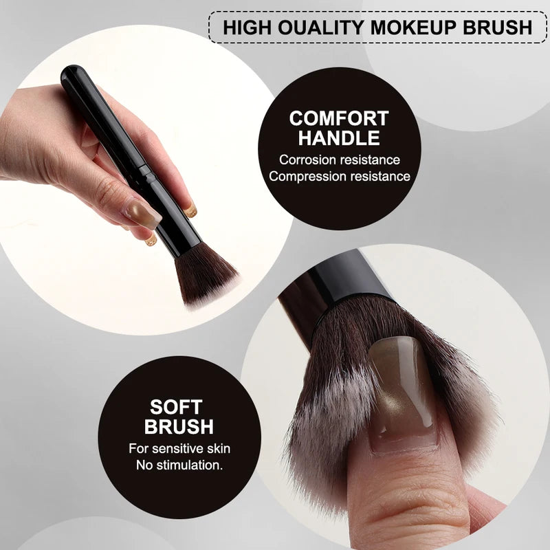 Professional 16-Piece Makeup Brush Set with Soft Synthetic Bristles for Face Eye Contouring