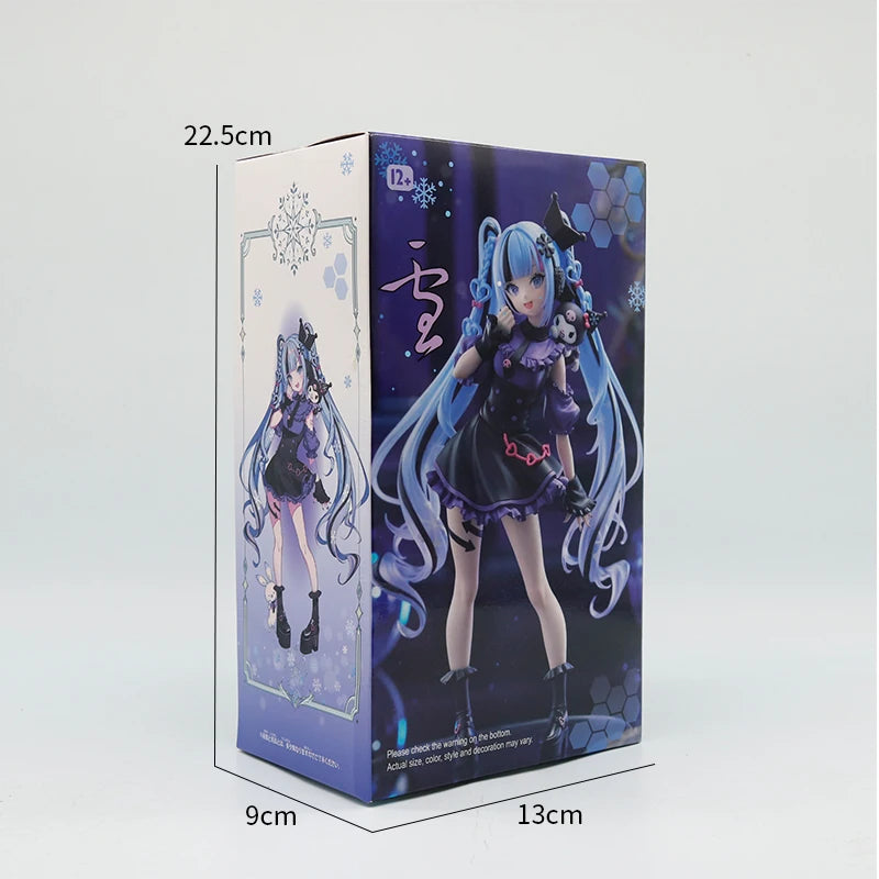 Anime PVC Figure - 19cm Hatsune Miku Snow Miku x Kuromi Collectible Figurine