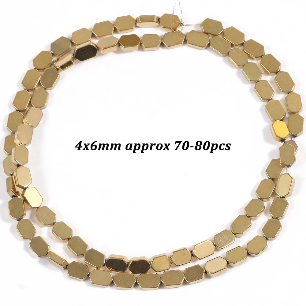 Natural Stone AAA+ Hematite Spacer Beads for Jewelry Making 15''