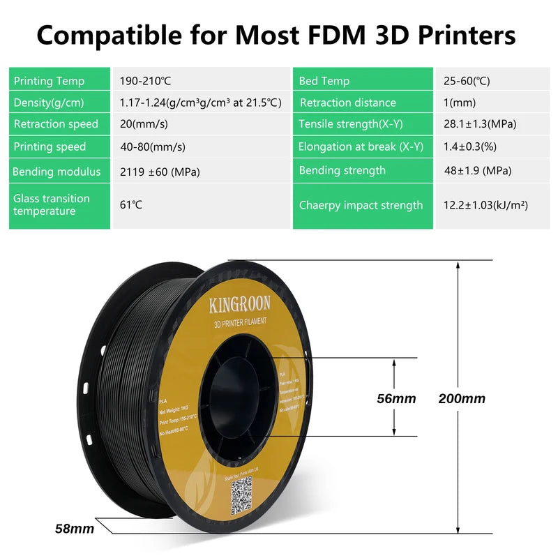 10kg PLA & PETG 3D Printer Filament Set - 1.75mm Multiple Colors & Materials