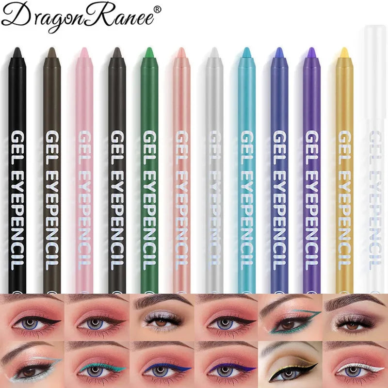 Waterproof Pearlescent Eyeliner Pencil Set - Matte, Long-Lasting, Multiple Colors