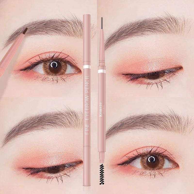 Ultra Fine Double-Ended Eyebrow Pencil - Waterproof, Long Lasting, Natural Finish
