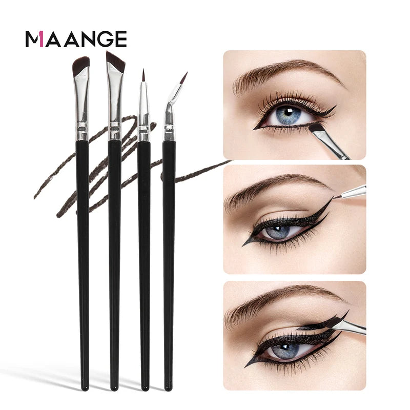 Professional 4-Piece Eye Makeup Brush Set for Eyeshadow Eyebrow & Eyeliner