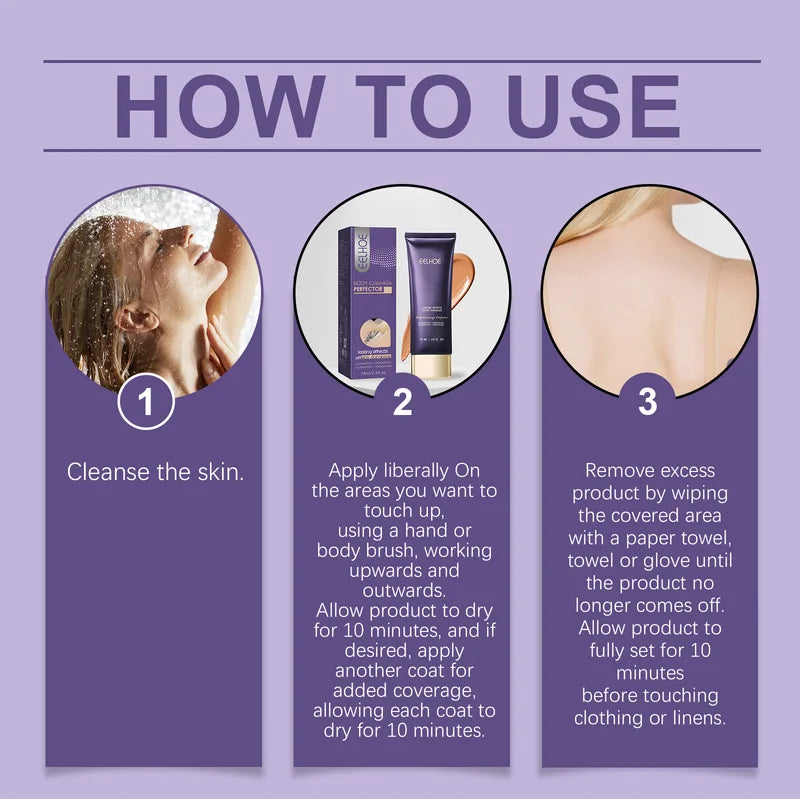 Full Coverage Waterproof Body Concealer for Tattoo Cover Up - Sweatproof Body Foundation