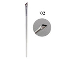 Professional Angled Eyeliner & Eyebrow Makeup Brush Set - Fine Detail Brushes