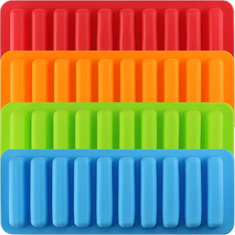 Silicone Mold 10 Cavity Finger & Rectangular Chocolate Cookie Ice Trays Baking Tool