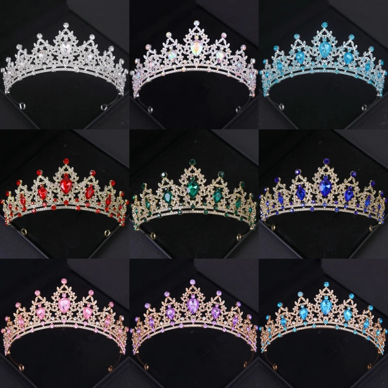 Baroque Crystal Tiaras and Crowns Headbands for Wedding Prom Bridal Jewelry Gift
