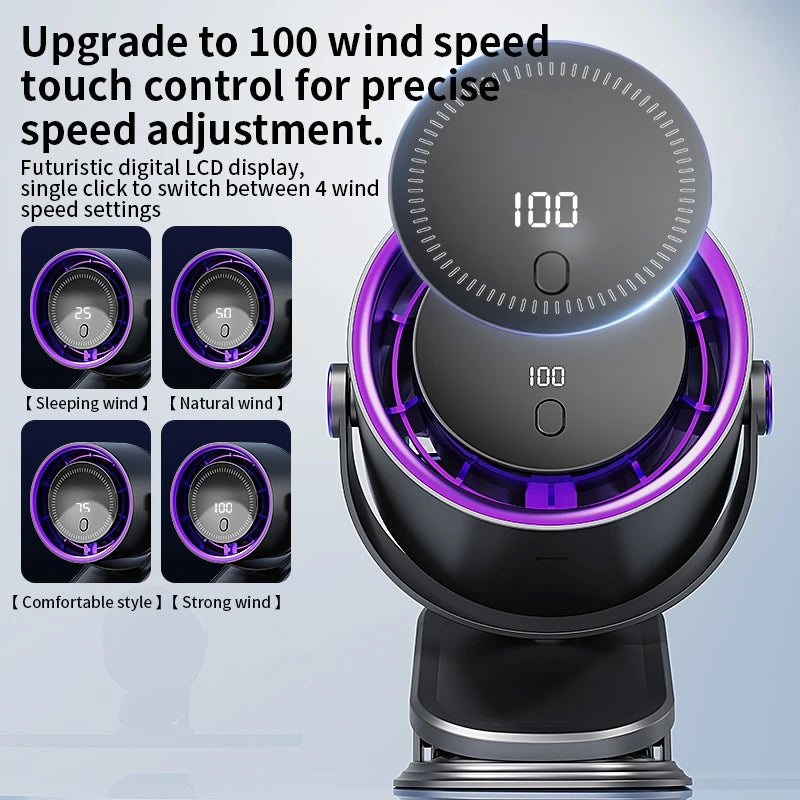 Mini Clip Fan with 3-in-1 Turbo High-Speed Circulating Fan - Adjustable & Portable