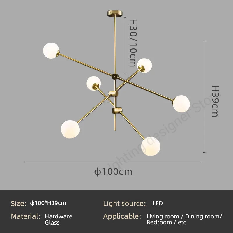 Modern Hanging Pendant Light Fixture for Living Room Kitchen Hotel Decor