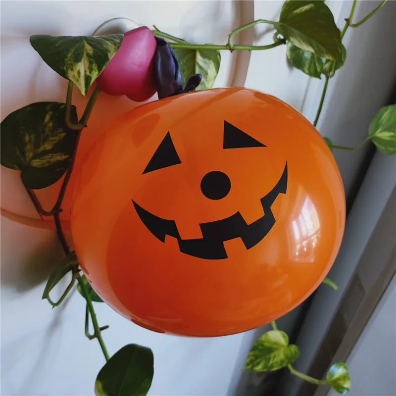 Halloween Pumpkin Latex Balloons - 5/10pcs Outdoor Indoor Party Decorations