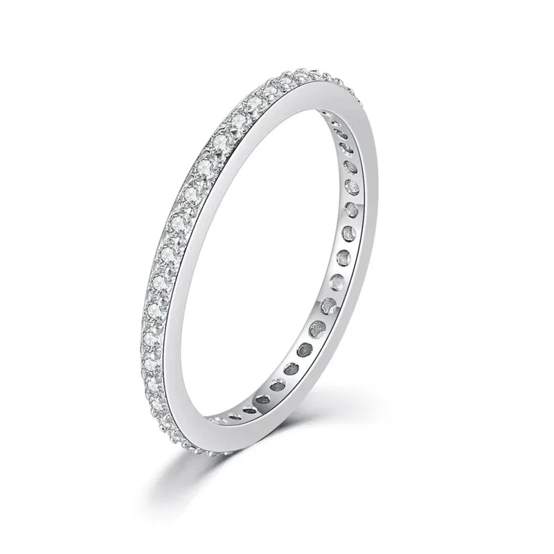 Delicate Thin Microscope Finger Rings for Women Dainty Promise Engagement Jewelry