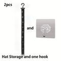 Hat Storage Organizer Set with 8 Clips for Wardrobe Closet Accessories
