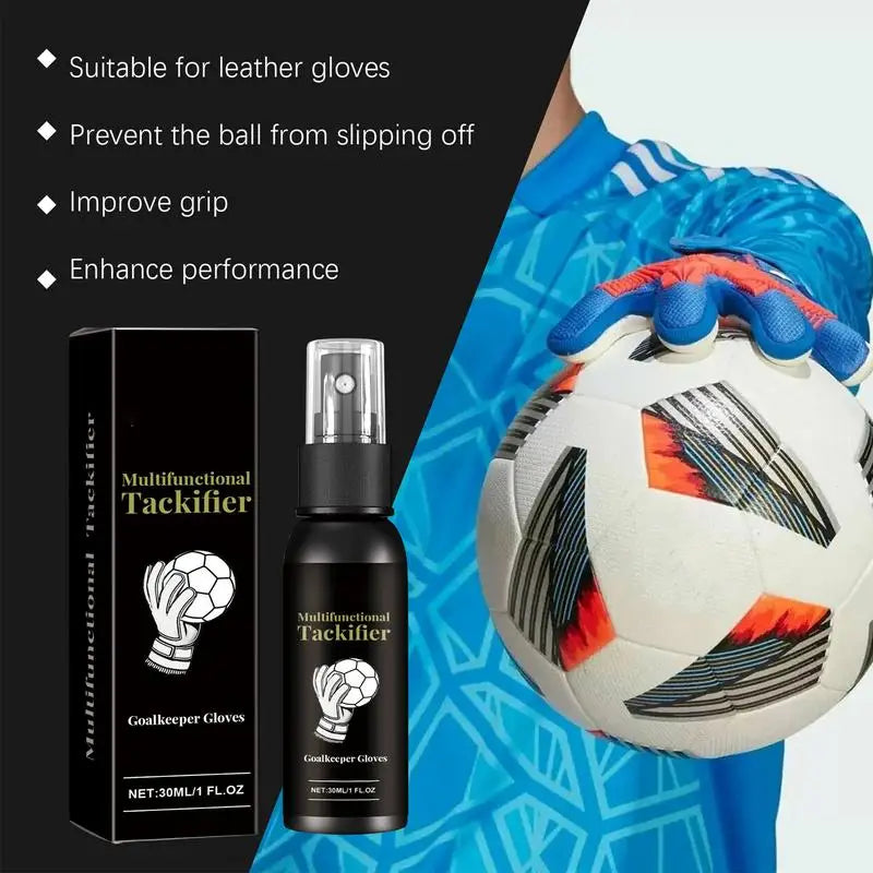 30ml Football Glove Grip Spray for Goalkeeper Gloves - Enhances Stickiness & Performance