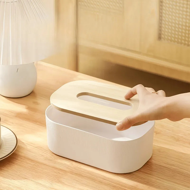 Arched Tissue Box with Lid - Large Bathroom & Bedroom Dispenser, Multiple Colors