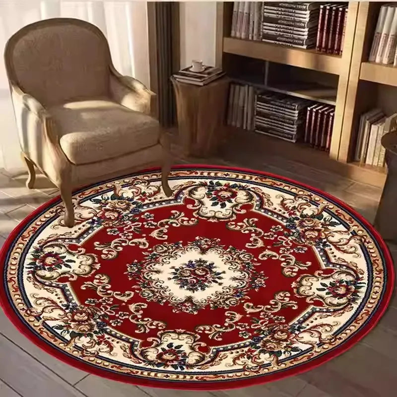 Round Persian Style Carpet Bathroom Mat Home Decor Living Room Kitchen Rug