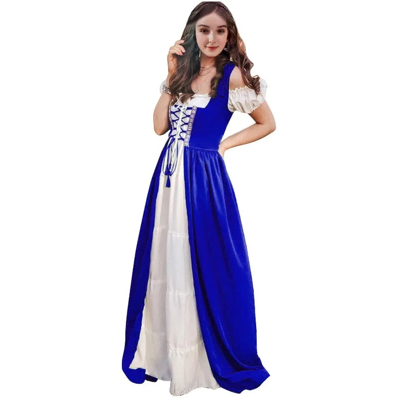 Medieval Renaissance Costume Dress for Women Halloween Cosplay Dance Performance