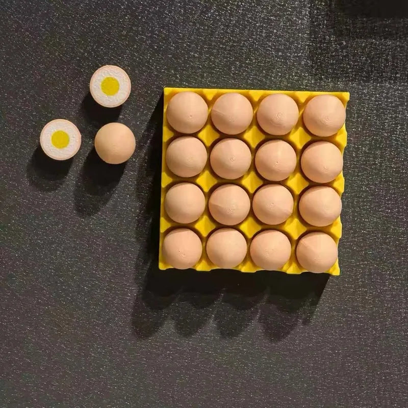 Egg Fridge Magnets Set - Cute 3D Egg-Shaped Refrigerator Decoration