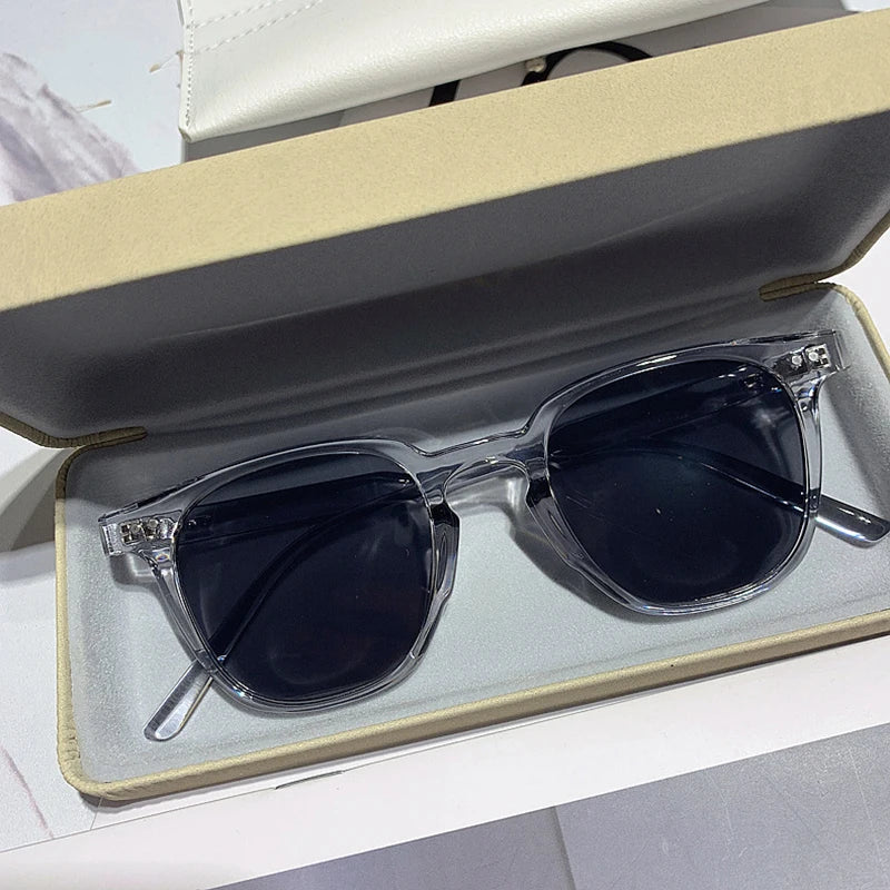 Vintage Square Sunglasses for Women Men Small Round Eyewear Luxury Style